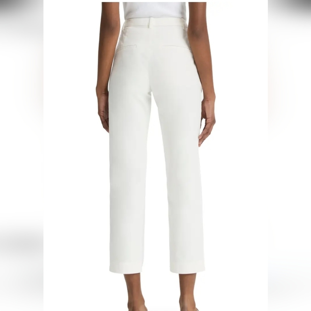 Vince Crisp White 100% Cotton Straight Leg Mid Rise Chino Pants Size 16 - Picture 3 of 10